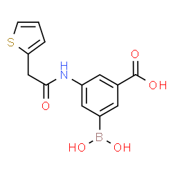 ChemSpider 2D Image | 3-(Dihydroxyboryl)-5-[(2-thienylacetyl)amino]benzoic acid | C13H12BNO5S