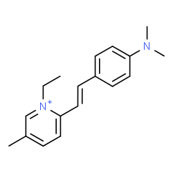 ChemSpider 2D Image | 2-{(E)-2-[4-(Dimethylamino)phenyl]vinyl}-1-ethyl-5-methylpyridinium | C18H23N2