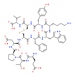 ChemSpider 2D Image | Urotensin-II | C64H85N13O18S2