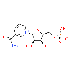 ChemSpider 2D Image | 3-Carbamoyl-1-[5-O-(hydroxyphosphinato)-D-ribofuranosyl]pyridinium | C11H15N2O8P