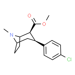ChemSpider 2D Image | Methyl (2S,3S)-3-(4-chlorophenyl)-8-methyl-8-azabicyclo[3.2.1]octane-2-carboxylate | C16H20ClNO2