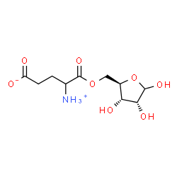 ChemSpider 2D Image | 5-O-(2-Ammonio-4-carboxylatobutanoyl)-D-ribofuranose | C10H17NO8