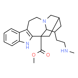 ChemSpider 2D Image | Methyl 21-(methylamino)ibogamine-18-carboxylate | C22H29N3O2