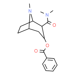 ChemSpider 2D Image | 2-(Dimethylcarbamoyl)-8-methyl-8-azabicyclo[3.2.1]oct-3-yl benzoate | C18H24N2O3
