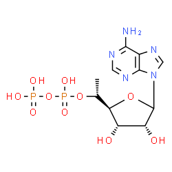ChemSpider 2D Image | 9-{6-Deoxy-5-O-[hydroxy(phosphonooxy)phosphoryl]-D-allofuranosyl}-9H-purin-6-amine | C11H17N5O10P2