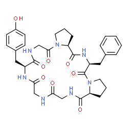 ChemSpider 2D Image | Yunnanin A | C34H41N7O8