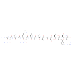 ChemSpider 2D Image | Glycyl-L-glutaminyl-L-valylglycyl-L-arginyl-L-glutaminyl-L-leucyl-L-alanyl-L-isoleucyl-L-isoleucylglycyl-L-alpha-aspartyl-L-alpha-aspartyl-3-(2-naphthyl)-L-alanyl-L-asparaginyl-L-arginine | C79H125N25O24