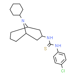 ChemSpider 2D Image | 1-(4-Chlorophenyl)-3-(9-cyclohexyl-9-azabicyclo[3.3.1]non-3-yl)thiourea | C21H30ClN3S