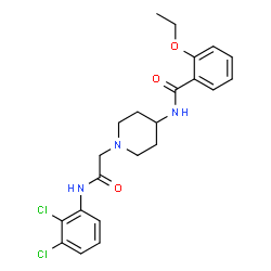 ChemSpider 2D Image | N-(1-{2-[(2,3-Dichlorophenyl)amino]-2-oxoethyl}-4-piperidinyl)-2-ethoxybenzamide | C22H25Cl2N3O3
