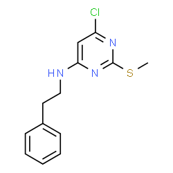 ChemSpider 2D Image | 6-chloro-2-methylsulfanyl-N-phenethyl-pyrimidin-4-amine | C13H14ClN3S