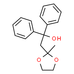 ChemSpider 2D Image | 2-(2-Methyl-1,3-dioxolan-2-yl)-1,1-diphenylethanol | C18H20O3