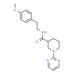 ChemSpider 2D Image | N-[2-(4-Methoxyphenyl)ethyl]-1-(2-pyrimidinyl)-3-piperidinecarboxamide | C19H24N4O2