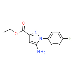 ChemSpider 2D Image | Ethyl 5-amino-1-(4-fluorophenyl)-1H-pyrazole-3-carboxylate | C12H12FN3O2