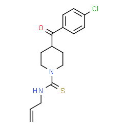 ChemSpider 2D Image | N-Allyl-4-(4-chlorobenzoyl)-1-piperidinecarbothioamide | C16H19ClN2OS