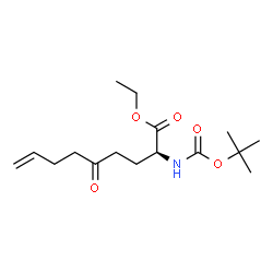 ChemSpider 2D Image | Ethyl (2S)-2-({[(2-methyl-2-propanyl)oxy]carbonyl}amino)-5-oxo-8-nonenoate | C16H27NO5