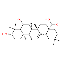 ChemSpider 2D Image | (3beta,5xi,6beta,18alpha)-3,6-Dihydroxyolean-12-en-28-oic acid | C30H48O4
