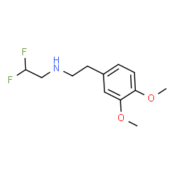 ChemSpider 2D Image | (2,2-difluoroethyl)[2-(3,4-dimethoxyphenyl)ethyl]amine | C12H17F2NO2