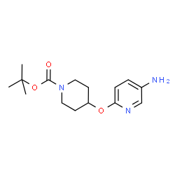 ChemSpider 2D Image | tert-Butyl 4-(5-aminopyridin-2-yloxy)piperidine-1-carboxylate | C15H23N3O3