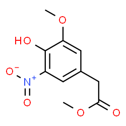 ChemSpider 2D Image | Methyl (4-hydroxy-3-methoxy-5-nitrophenyl)acetate | C10H11NO6