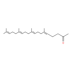 ChemSpider 2D Image | (9E,13E)-6,10,14,18-Tetramethyl-5,9,13,17-nonadecatetraen-2-one | C23H38O