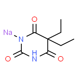 ChemSpider 2D Image | Sodium 5,5-diethyl-2,4,6-trioxotetrahydro-2H-pyrimidin-1-ide | C8H11N2NaO3