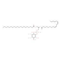 ChemSpider 2D Image | (2R)-3-[(Hydroxy{[(1s,3R)-2,3,4,5,6-pentahydroxycyclohexyl]oxy}phosphoryl)oxy]-2-[(9Z,12Z)-9,12-octadecadienoyloxy]propyl icosanoate | C47H87O13P