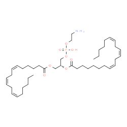 ChemSpider 2D Image | (6Z,9Z,12Z,21R)-27-Amino-24-hydroxy-24-oxido-18-oxo-19,23,25-trioxa-24lambda~5~-phosphaheptacosa-6,9,12-trien-21-yl (8Z,11Z,14Z)-8,11,14-icosatrienoate | C43H74NO8P