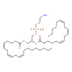 ChemSpider 2D Image | (2R)-3-{[(2-Aminoethoxy)(hydroxy)phosphoryl]oxy}-2-[(6Z,9Z,12Z)-6,9,12-octadecatrienoyloxy]propyl (5Z,8Z,11Z)-5,8,11-icosatrienoate | C43H74NO8P