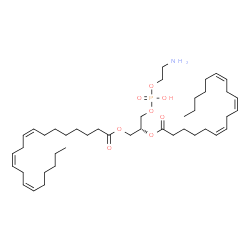 ChemSpider 2D Image | (2R)-3-{[(2-Aminoethoxy)(hydroxy)phosphoryl]oxy}-2-[(6Z,9Z,12Z)-6,9,12-octadecatrienoyloxy]propyl (8Z,11Z,14Z)-8,11,14-icosatrienoate | C43H74NO8P