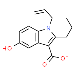 ChemSpider 2D Image | 1-Allyl-5-hydroxy-2-propyl-1H-indole-3-carboxylate | C15H16NO3