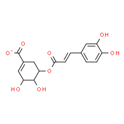 ChemSpider 2D Image | 5-{[(2E)-3-(3,4-Dihydroxyphenyl)-2-propenoyl]oxy}-3,4-dihydroxy-1-cyclohexene-1-carboxylate | C16H15O8
