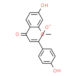 ChemSpider 2D Image | (1Z)-3-(4-Hydroxy-2-methoxyphenyl)-1-(4-hydroxyphenyl)-3-oxo-1-propen-1-olate | C16H13O5