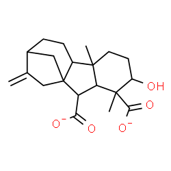 ChemSpider 2D Image | 2-Hydroxy-1,4a-dimethyl-8-methylenegibbane-1,10-dicarboxylate | C20H26O5