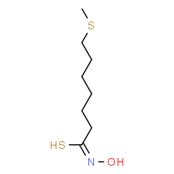 ChemSpider 2D Image | N-Hydroxy-7-(methylsulfanyl)heptanethioamide | C8H17NOS2