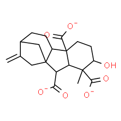 ChemSpider 2D Image | 2-Hydroxy-1-methyl-8-methylenegibbane-1,4a,10-tricarboxylate | C20H23O7