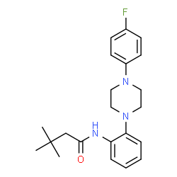 ChemSpider 2D Image | N-{2-[4-(4-Fluorophenyl)-1-piperazinyl]phenyl}-3,3-dimethylbutanamide | C22H28FN3O