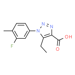 ChemSpider 2D Image | 5-Ethyl-1-(3-fluoro-4-methylphenyl)-1H-1,2,3-triazole-4-carboxylic acid | C12H12FN3O2