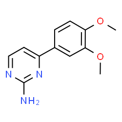 ChemSpider 2D Image | 4-(3,4-Dimethoxyphenyl)-2-pyrimidinamine | C12H13N3O2