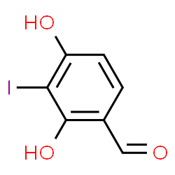 ChemSpider 2D Image | 2,4-Dihydroxy-3-iodobenzaldehyde | C7H5IO3