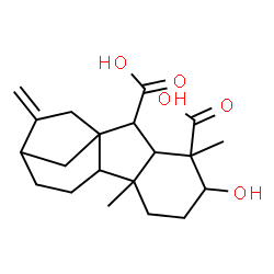 ChemSpider 2D Image | 2-Hydroxy-1,4a-dimethyl-8-methylenegibbane-1,10-dicarboxylic acid | C20H28O5