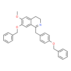 ChemSpider 2D Image | 7-(Benzyloxy)-1-[4-(benzyloxy)benzyl]-6-methoxy-3,4-dihydroisoquinoline | C31H29NO3
