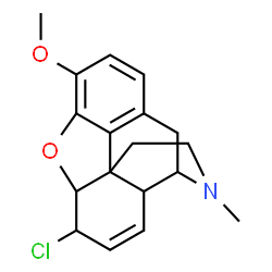 ChemSpider 2D Image | 6-Chloro-3-methoxy-17-methyl-7,8-didehydro-4,5-epoxymorphinan | C18H20ClNO2