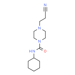 ChemSpider 2D Image | 4-(2-Cyanoethyl)-N-cyclohexyl-1-piperazinecarboxamide | C14H24N4O