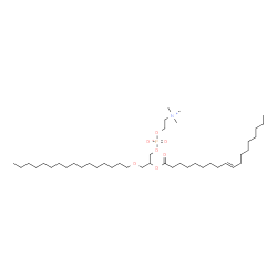 ChemSpider 2D Image | 3-(Hexadecyloxy)-2-[(9E)-9-octadecenoyloxy]propyl 2-(trimethylammonio)ethyl phosphate | C42H84NO7P