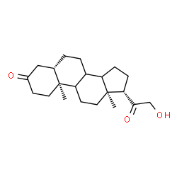 ChemSpider 2D Image | (5alpha,8xi,9xi,14xi)-21-Hydroxypregnane-3,20-dione | C21H32O3
