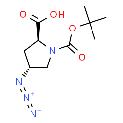 ChemSpider 2D Image | N-Boc-trans-4-azido-L-proline | C10H16N4O4