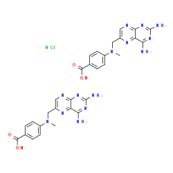 ChemSpider 2D Image | hemihydrochloride4-amino-4-deoxy-N10-methylpteroic acid | C30H31ClN14O4