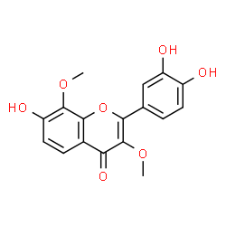 ChemSpider 2D Image | 7,3',4'-trihydroxy-3,8-dimethoxyflavone | C17H14O7