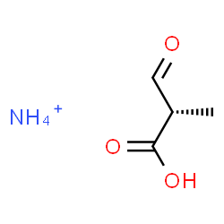 ChemSpider 2D Image | Propanoic acid, 2-methyl-3-oxo-, ammonium salt, (2S)- (1:1) | C4H10NO3