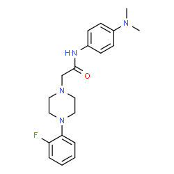 ChemSpider 2D Image | N-[4-(Dimethylamino)phenyl]-2-[4-(2-fluorophenyl)-1-piperazinyl]acetamide | C20H25FN4O